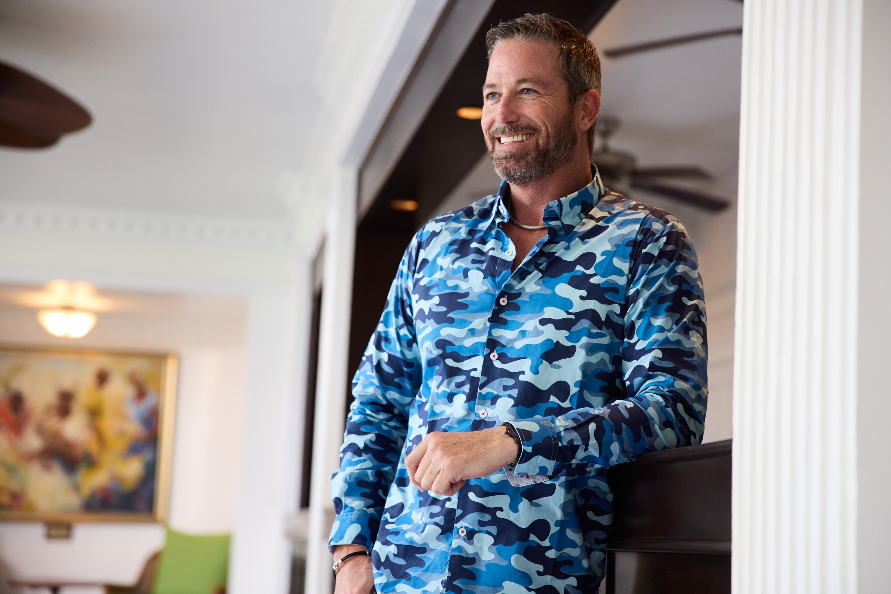 Long Sleeve Blue Camo – Mark Anthony Collections